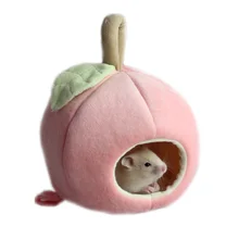 Fruit Hamster Rats Hanging Bed House Hammock Winter Warm Fleece Squirrel Hedgehog Guinea Pig Bed House Cage Hamster Accessories