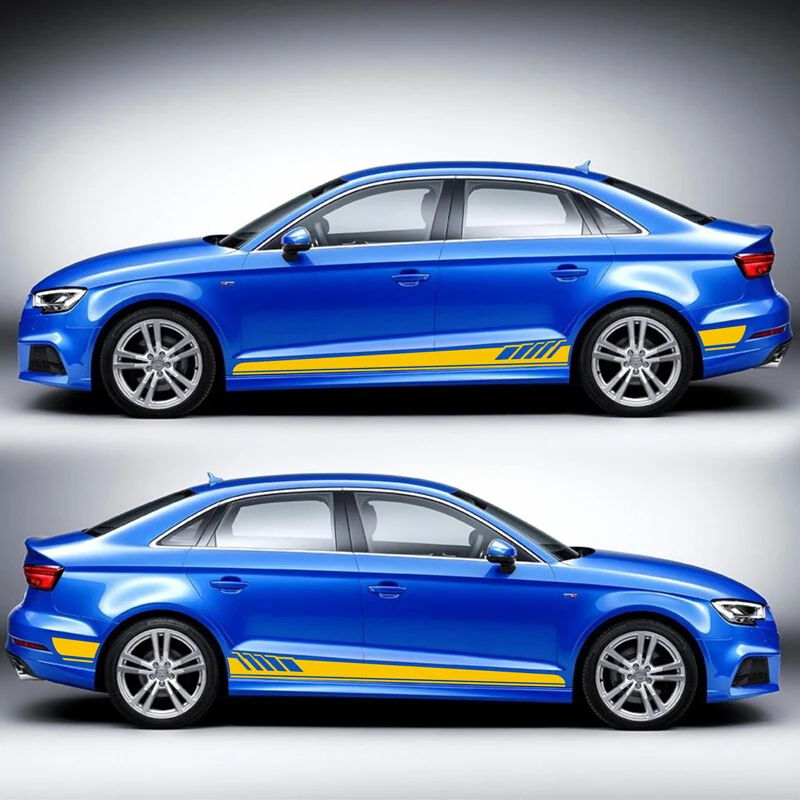 

World Datong Decal Customized Car Sticker For Audi A1 A3 A4 A5 A6 RS3 RS4 RS5 Mark Levinson Both Side Body Sport Auto Stickers