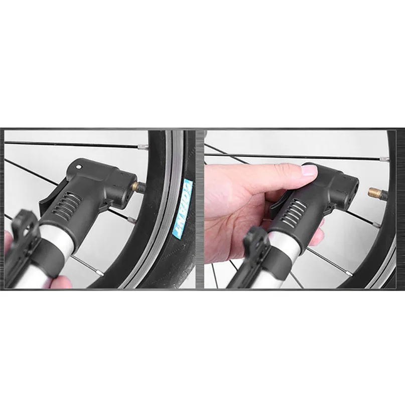 Mini Portable Mini Bicycle Pump High Pressure Cycling Hand Air Pump Ball Tire Inflator Aluminum MTB Mountain Bike Pump #2A24 (7)