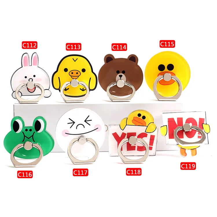 

10pcs/lot Korea Cartoon Lovely Bear Bunny Acylic Kickstand Sticker Cellphone Pad Ring Stand Accessories Kids Party Favors Goodie