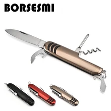 Горячая 5 шт/партия Многофункциональный туристический карманный нож Портативный многоцелевой брелок ножи