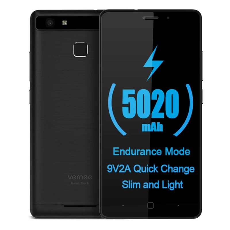 Original VERNEE THOR E Android 7.0 3GB RAM 16GB ROM Mobile Phone MTK6753 1.3GHz Octa Core 5.0 Inch HD Screen 4G LTE Smartphone | Мобильные