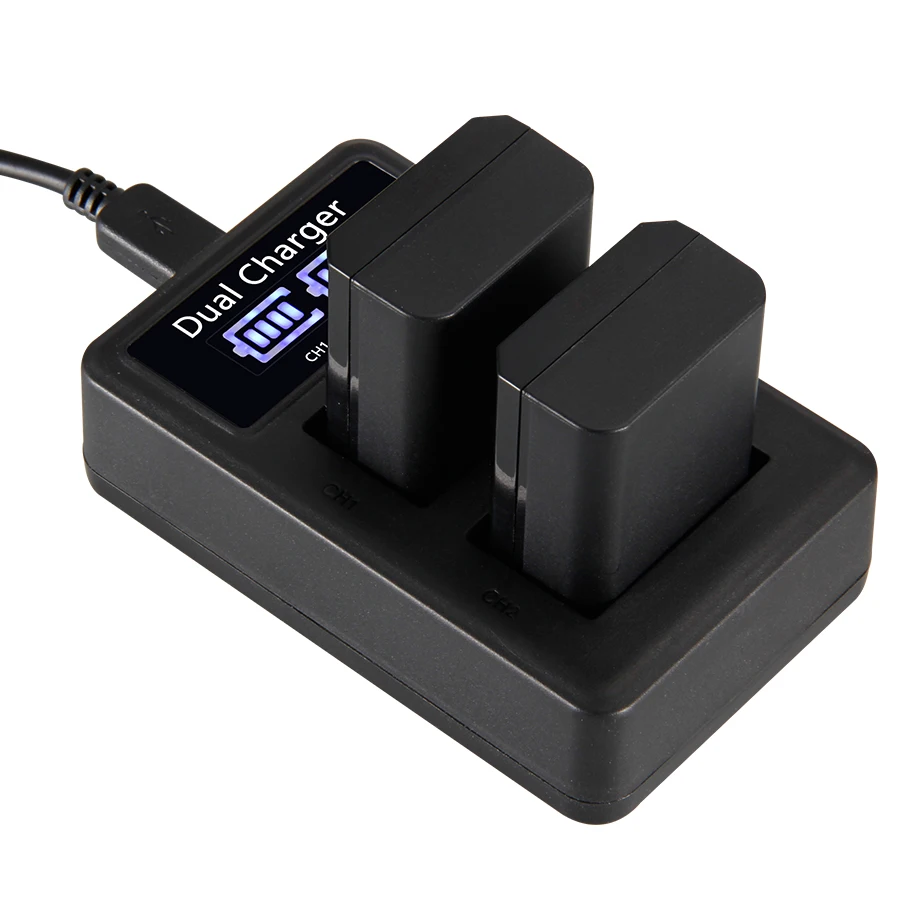 Kaufen 4 stücke 2100mAh NP FW50 NP FW50 NPFW50 Digital Kamera Batterie + LCD Dual Ladegerät für Sony NEX 3 a7R a6500 a6300 a6000 a5000 a3000