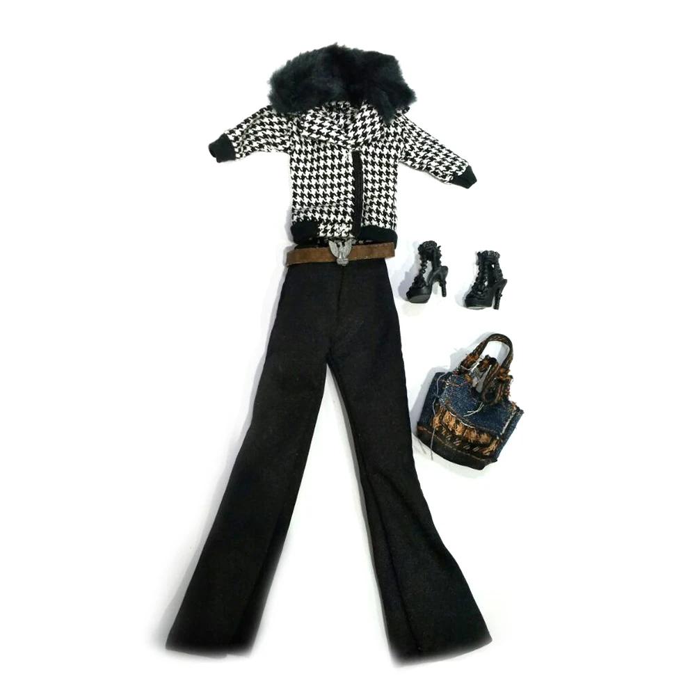 1Set fashion 29cm Doll Winter Dress Outfit Clothes Coat+Knitted Pants ...