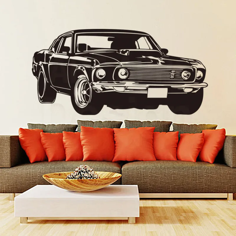 

Art New Design house decor cheap Vinyl racing Car Wall Decals colorful room decoration PVC motors Silhouette Sticker for family