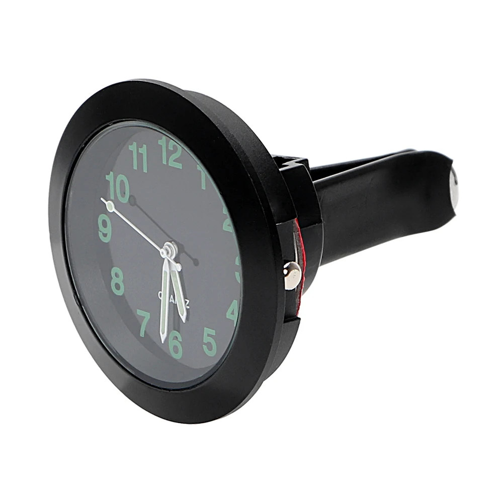 Car Clock Watch Mini Car Air Vent Clip Clock Ornaments Quartz Black
