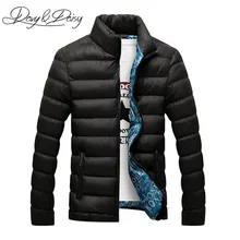 DAVYDAISY Venta caliente hombres invierno chaqueta del Collar del soporte acolchado cálido sólido grueso vestido Social hombre Parkas Coat ropa de marca DCT-059