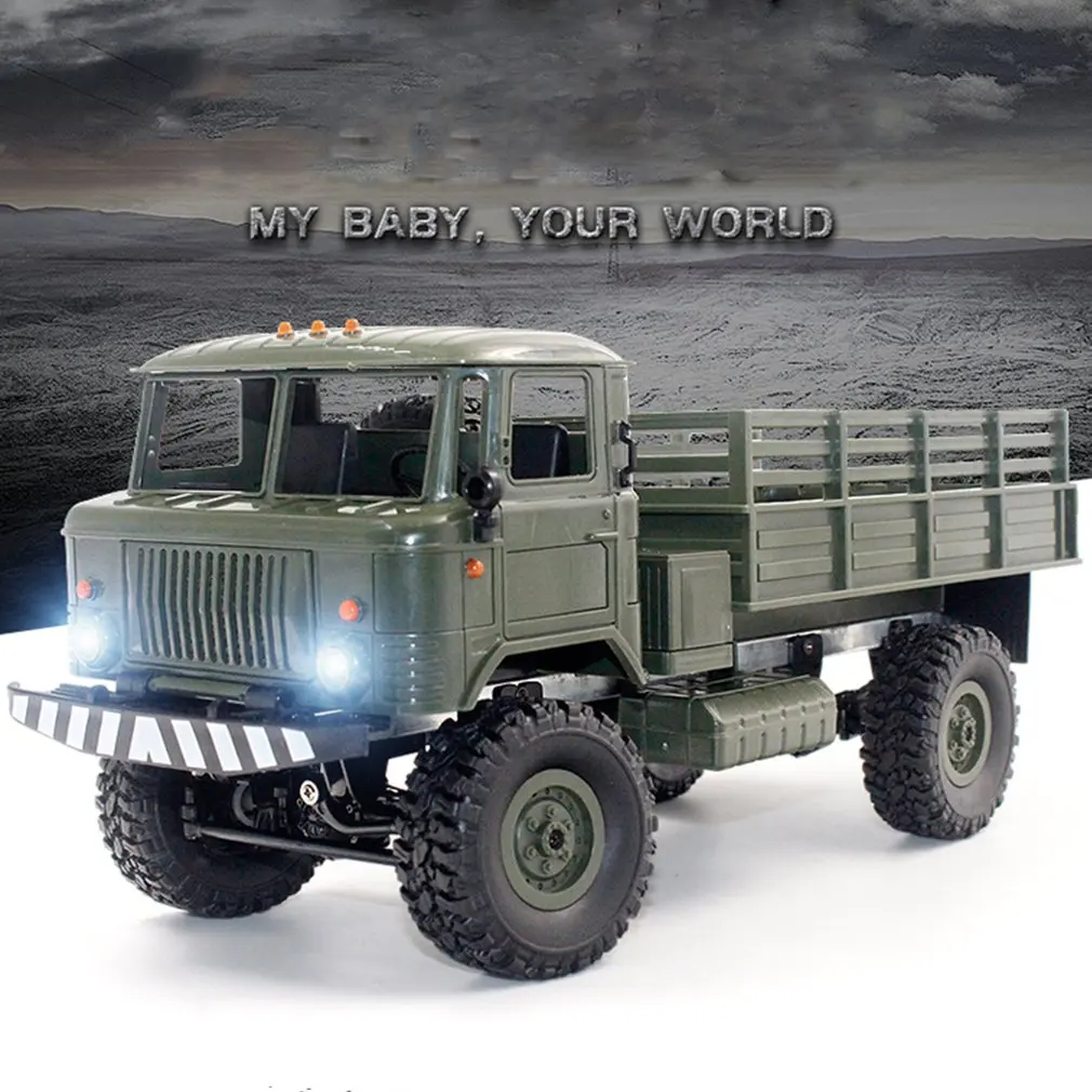 

1/16 2.4GHz RC Crawler Off-road Military Truck Car with Headlight RTR Automatic Vehicle Toys RC Racing Climbing Car Toy for Kids