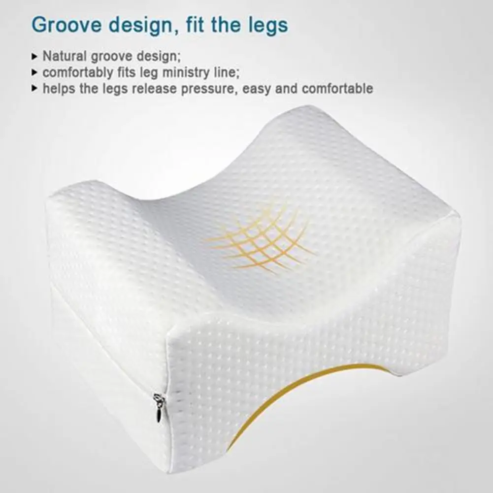 Ортопедическая подушка на коленях из чистой пены с эффектом памяти, Ортопедическая подушка на колено для облегчения радикуляции, боли в спине, боли в ногах, беременность, боль в бедрах и суставах