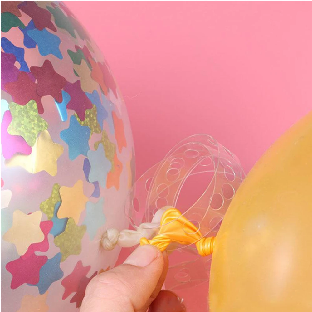 15M Balloons Accessories Balloon Chain PVC Rubber Wedding Birthday Party Backdrop Decor Balloon Chain Arch Clips Decor Supplies