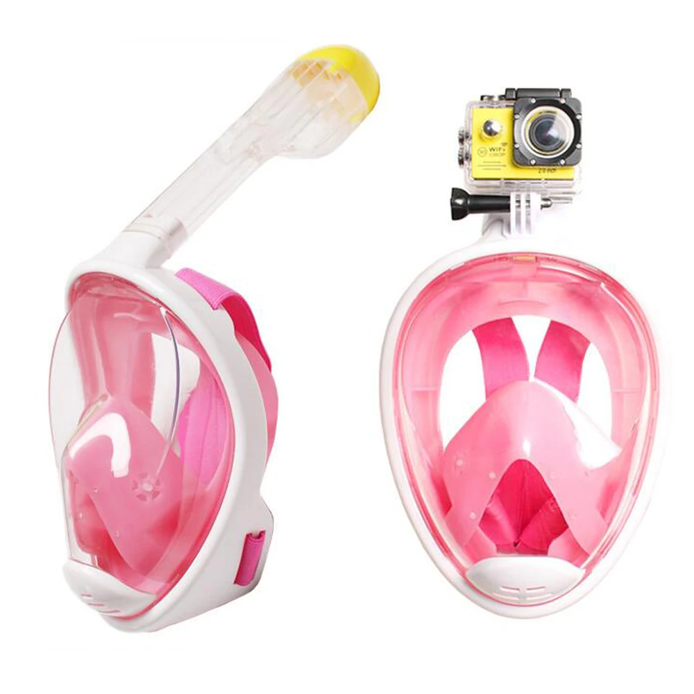 Full Face Snorkeling Mask Set Diving Underwater Swimming Training Scuba Mergulho Snorkeling Mask For Gopro Camera