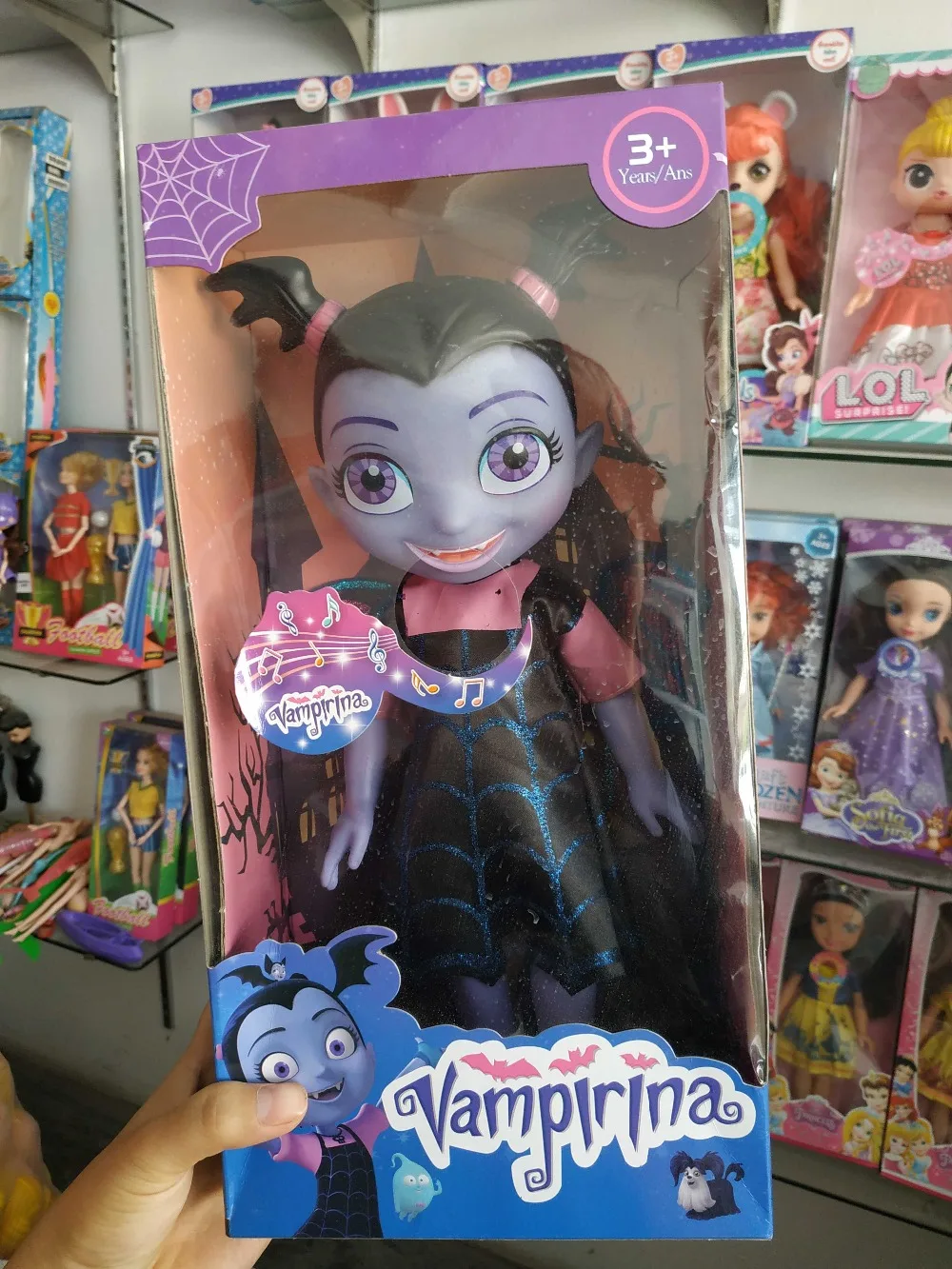 

33cm Movie Junior Vampirina With Sound Real Clothes Dolls Toys The Vamp Batwoman Girl Action Figure Toys For Kids Party Gifts