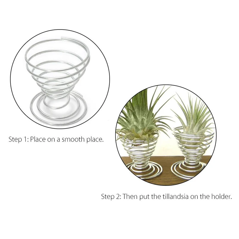 5pcs/set New Air Plant Tillandsia Holder Container Flower Planter Home Office Decors