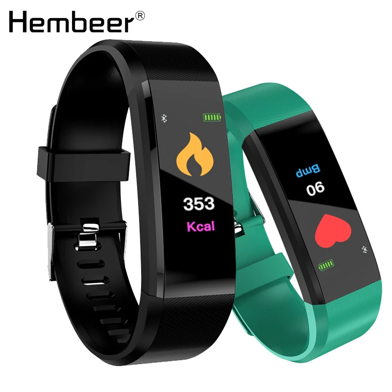 

Color Screen Men Smart Bracelet Blood Pressure Fitness Tracker Heart Rate Monitor Smart Band Sport for Android IOS pk mi band 3