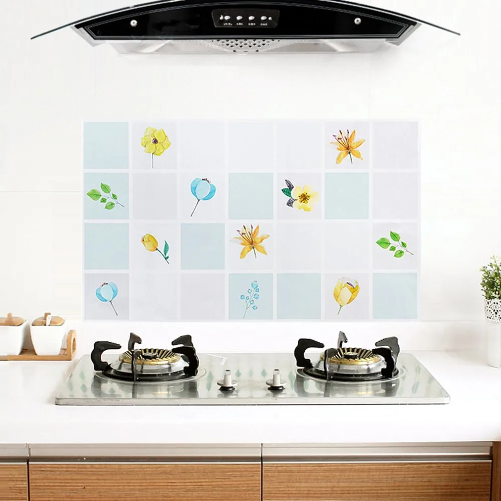 

Large Size Aluminum Foil Self-adhensive Waterproof Kitchen Oil Sticker Wall Sticker Anti Oil Kitchen Wallpaper Home Decoration