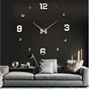 Novedad 2022, reloj de pared grande y real en 3d, relojes de cuarzo de diseño moderno, relojes de moda, pegatina de espejo, decoración para sala de estar diy ► Foto 2/6