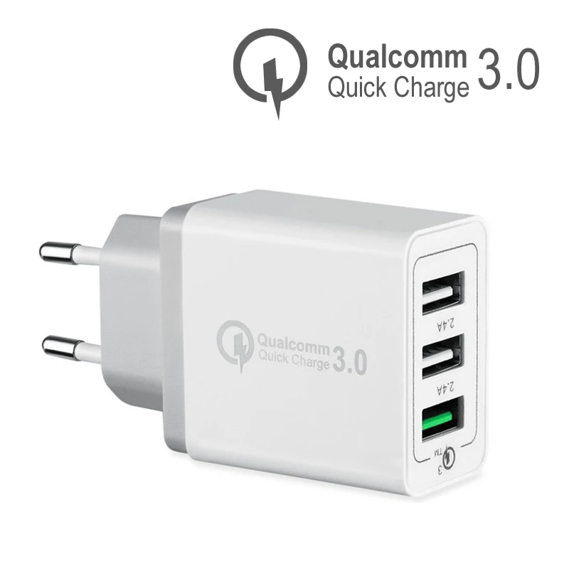 Usb الجدار شاحن شاحن الهاتف المحمول تهمة 3.0 سريع السريع ل فون xiaomi هواوي موتورولا المتحدة uk التوصيل usb السفر محول