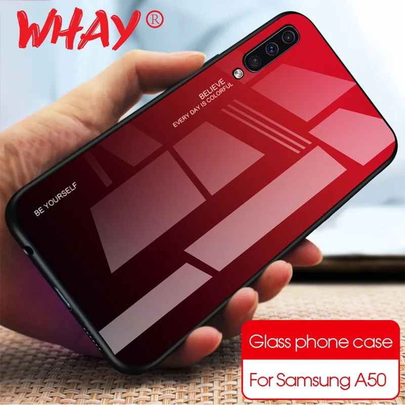 

Glass Case For Samsung Galaxy A50 A30 M20 30 M40 Cover Case For Samsung S10 S9 Lite Plus S10e A70 A10 A20 M10 J4 J6 J8 Plus 2018