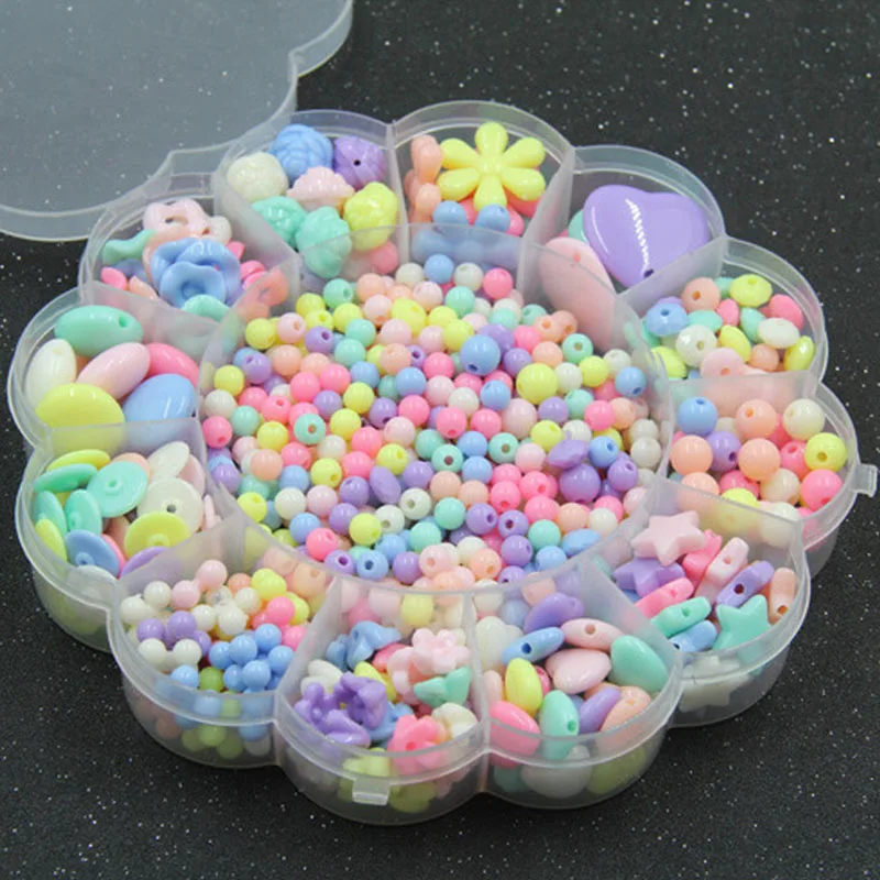Plastic Acrylic Bead Accessories Puzzle Toys DIY Bracelets Necklaces