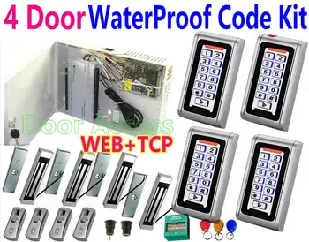 

4 Door Waterproof EM ID access Wie-gend reader Both side Control Web Access controller Proxmity Card reader Entry+Exit Control
