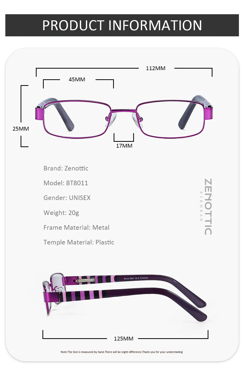 ZENOTTIC очки для девочек, анти-голубые линзы, металлические очки, оправа, очки, мода, Новое поступление, для детей, BT8011