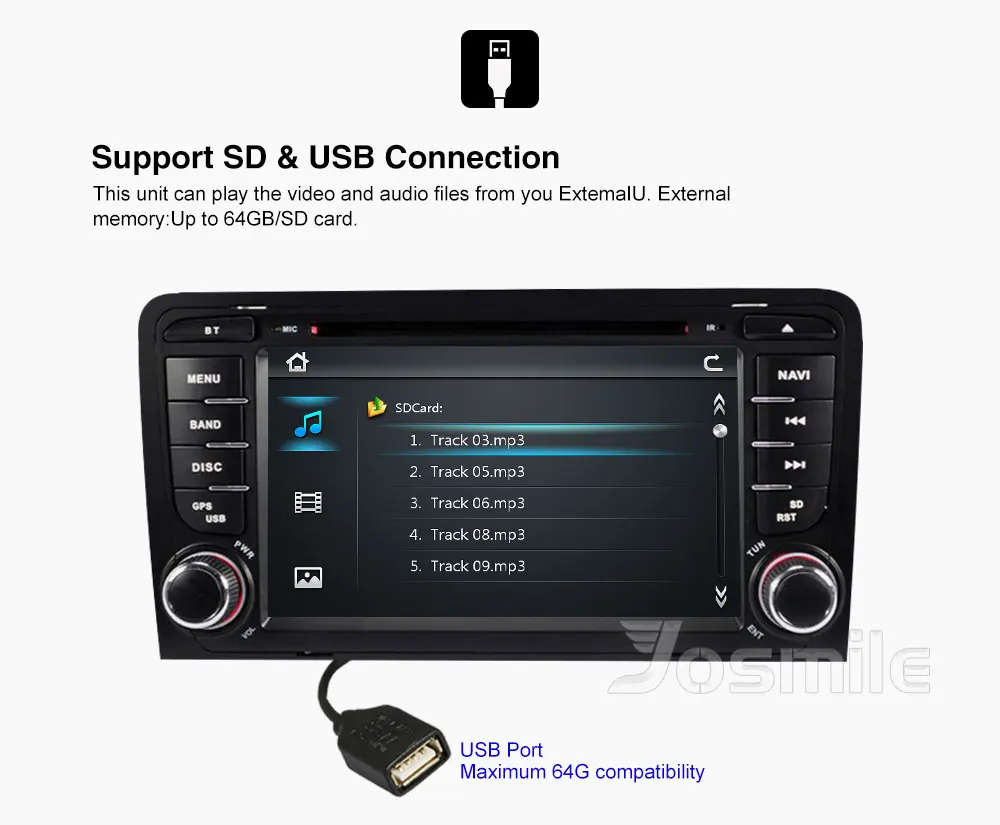 Best 2 Din Car Multimedia Player AutoRadio For Audi A3 8P S3 RS3 Sportback 2003 2004 2005 2006 2007 2008 2009 2010 2011DVD Navigation 6