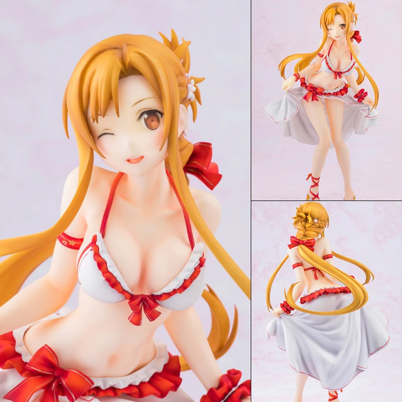 

Anime Model Sword Art Online Yuuki Asuna Action Figure Swimsuit 1/7 Scales Dolls Decoration Collection Figurine Toys 2019 new