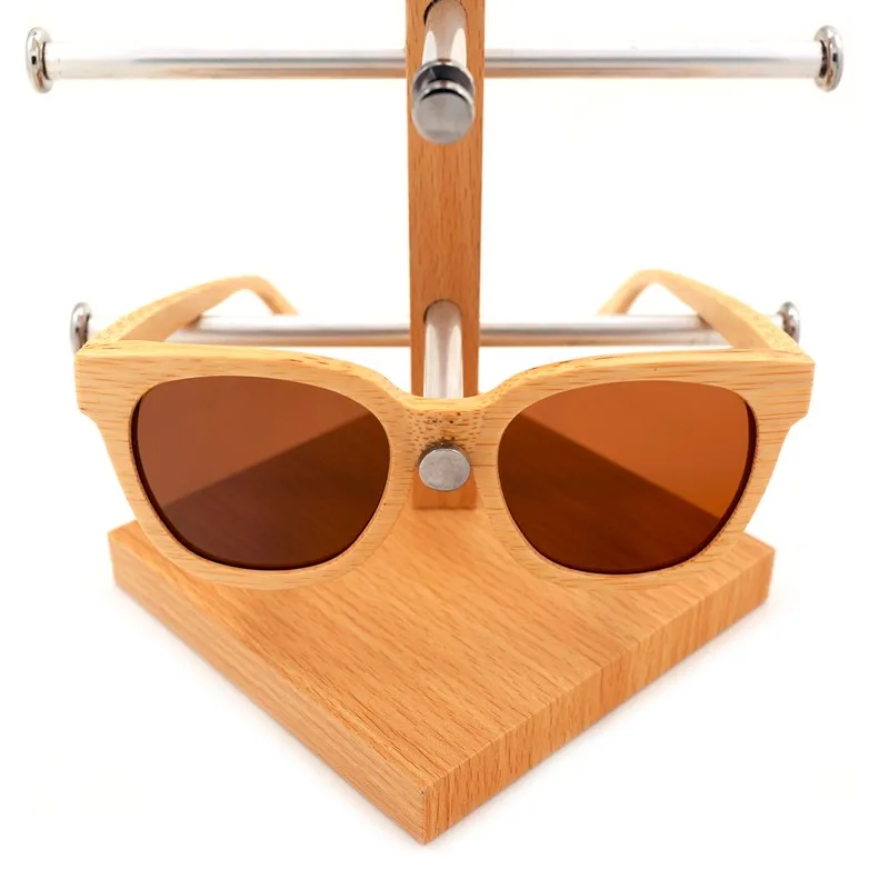 Бобо птица натурального бамбука Ретро Солнцезащитные очки для женщин для Для мужчин и Для женщин ручной работы поляризационные деревянные очки с деревянной подарки коробка Защита от солнца Очки