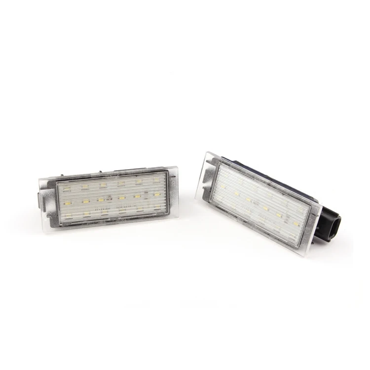

2pcs/lot 18LED 3528SMD License Plate Light Lamp For Renault Clio 3,Megane/Lagun 2/3,Velsatis,Master 2 2006 Bright White