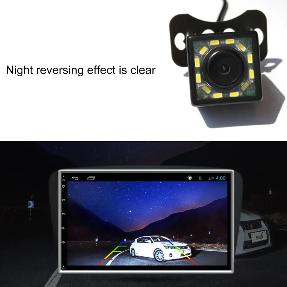 

12LED CCD Imaging Sensor Night Vision Car Rear View Camera Waterproof 170 Wide Angle Vehicle Backup Parking Camera