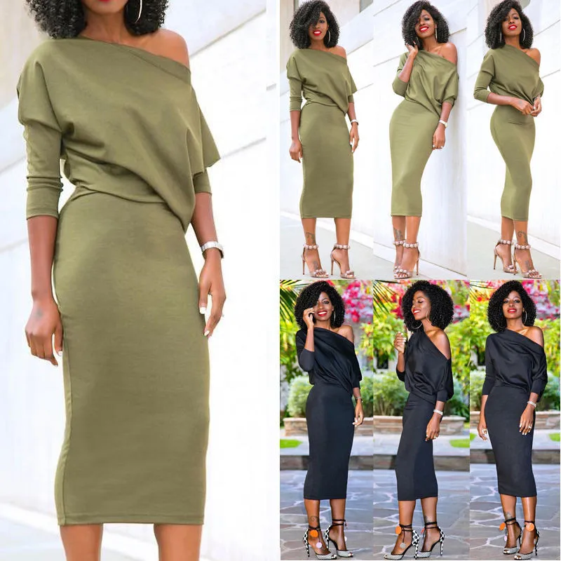 

New Fashion Women Sexy Off Shoulder Summer Dress Bandage Bodycon Evening Party Club Wear Solid Color Female Dress Vestidos