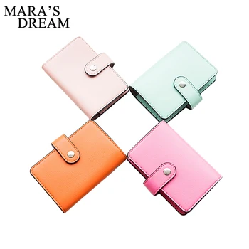 

Mara's Dream PU Leather Women Business Card Holder Wallet Bank Credit Card Case ID Holder Women Purse Hasp Coin Purse New Wallet