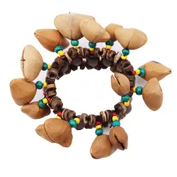 Ручной работы ореховая скорлупа браслет Колокольчик для джембе Африканский барабан Конга ударные аксессуары детские игрушки
