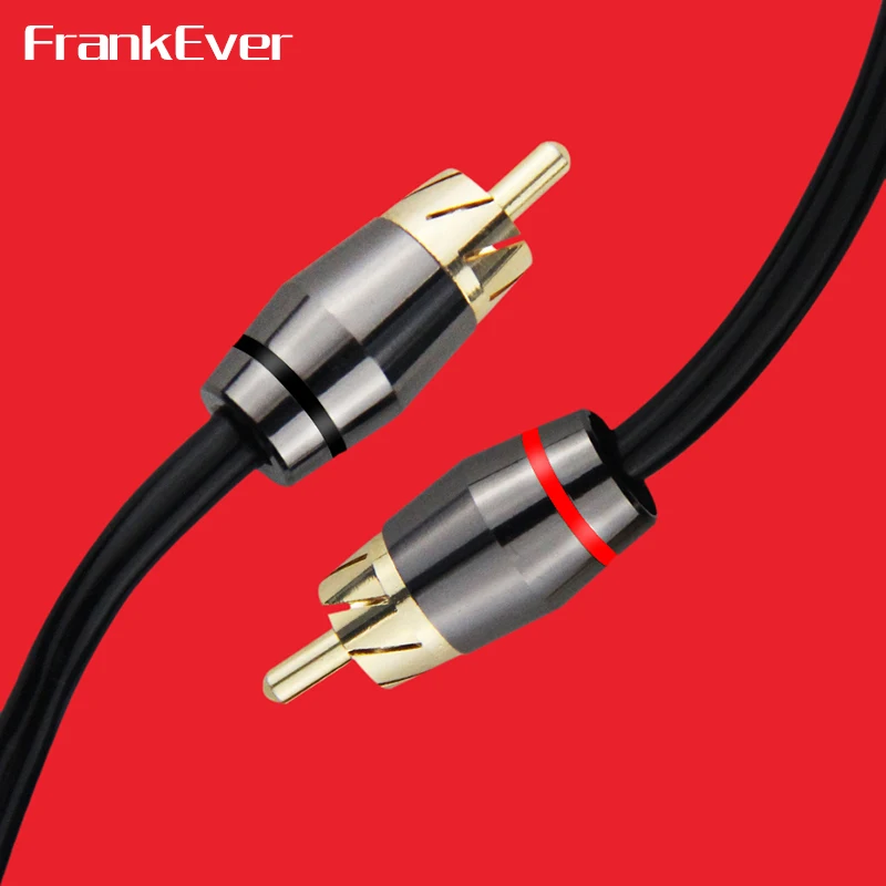 Аудиокабель FrankEver 2RCA на 2 RCA с разъемом папа позолоченный кабель для домашнего
