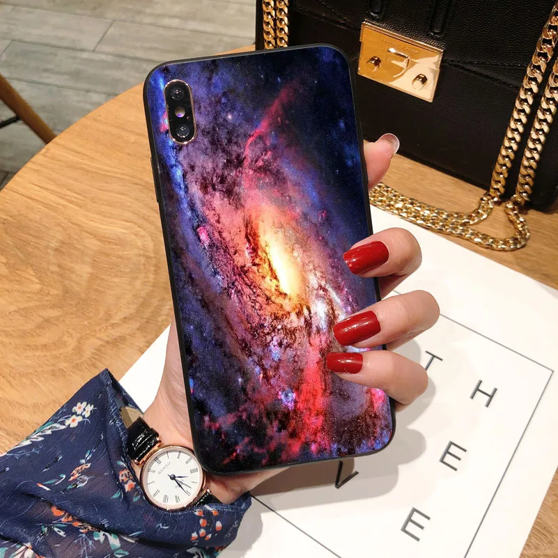 

Magical Space TPU Case for iPhone 7 8 Plus X 6 6S Phone Printed Silicone Cover for iPhone XS Max XR Capa