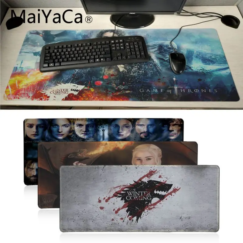 

Maiyaca Game Of Thrones Season 8 Rubber Mouse Durable Desktop Gaming Mousepad For Laptop Notebook large mouse pad gamer desk pad