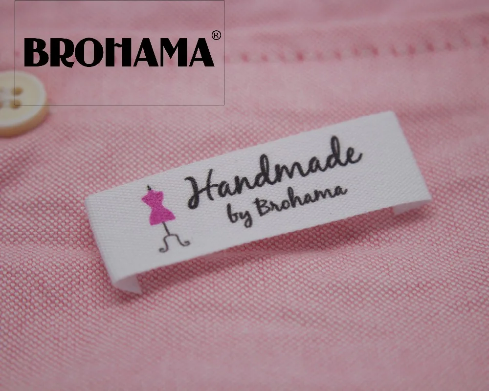 

Sewing labels / custom brand labels, clothing labels, fabric 100% cotton, High quality printing, hanger (MD0027)