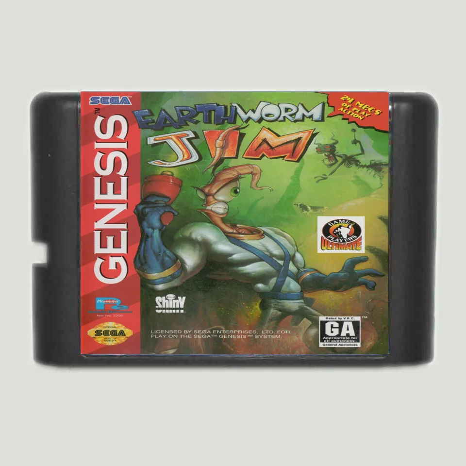 Игровая карта Earthworm Jim 16 Bit MD для Sega Mega Drive Genesis|earthworm jim|16 bitmd game |