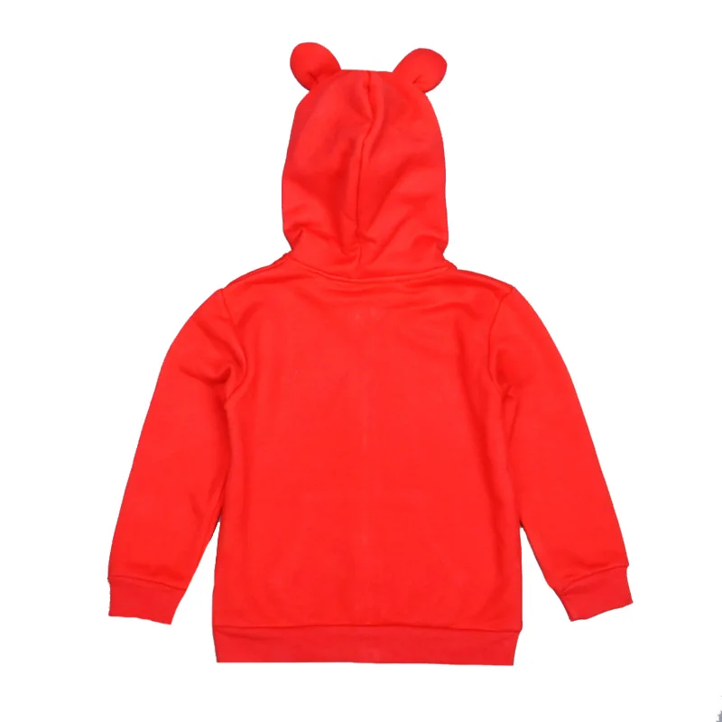 Верхняя одежда для маленьких девочек осень г. красный с капюшоном для девочек Куртки с рисунком лисы для маленьких девочек пальто Топы корректирующие детская одежда с длинными рукавами