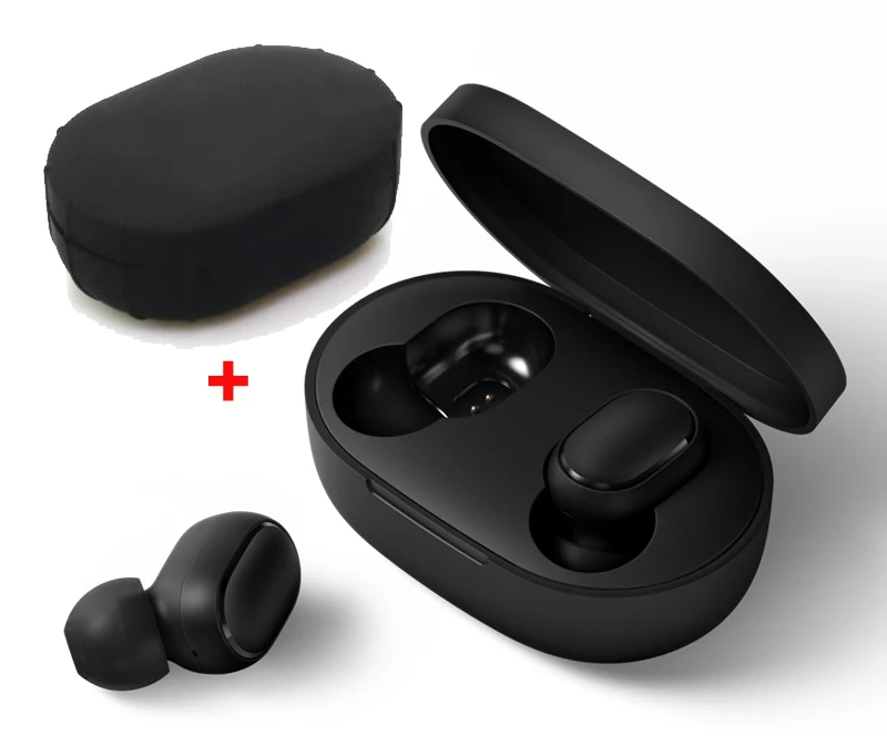 Xiaomi redmi airdots xiaomi 5,0 tws наушники mi спортивные Bluetooth гарнитуры беспроводные Bluetooth наушники вкладыши головные уборы - Цвет: redmi add black case