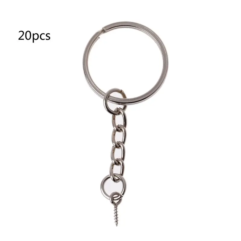 20 шт. винтовые брелки для ключей с открытым кольцом-расширителем для изготовления ювелирных изделий