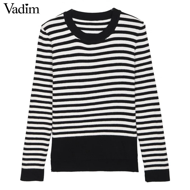 black and white striped sweater women's
