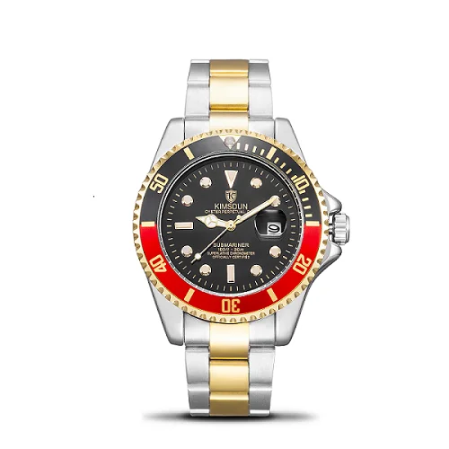 KIMSDUN мужские классические бизнес Кварцевые часы лучший бренд класса люкс спортивные часы модные повседневные мужские наручные часы reloj hombre - Цвет: 1