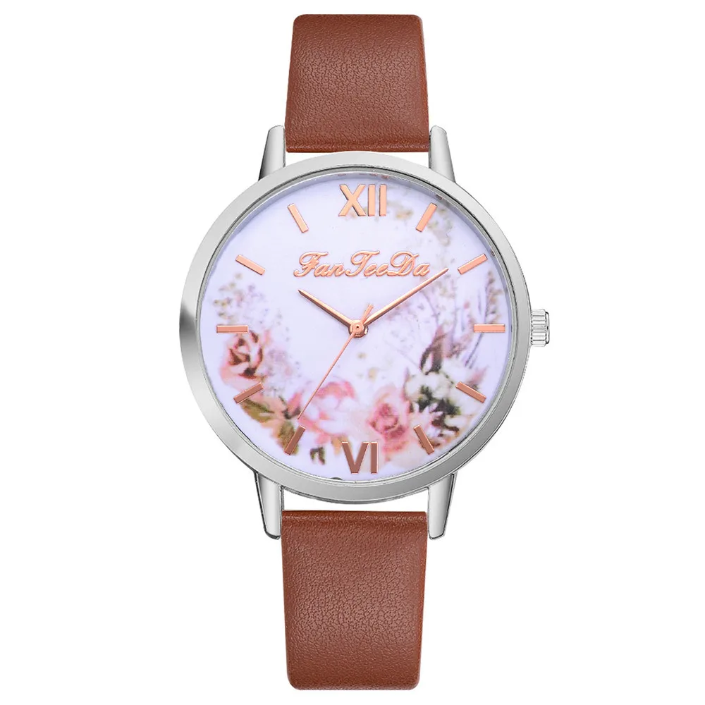 

Hot Series Hours Women Watches Leather Band Automatic Girls Watch Ladies Watch For Pendants Creative Flower Relogio Feminino *A
