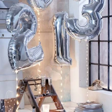 Figure font b Balloon b font Foil 40 Inches Years Helium Ballon Number Happy 18 Birthday