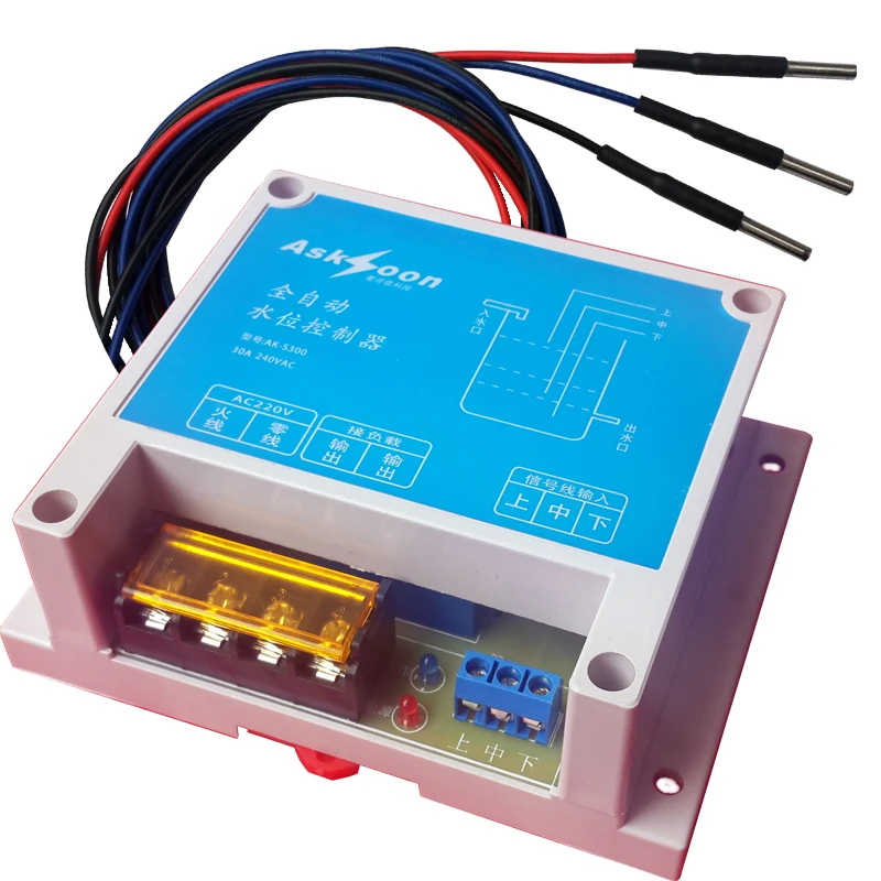 

Automatic drainage pond, shrimp pond sump pool basement parking garage alarm reservoir drainage level controller