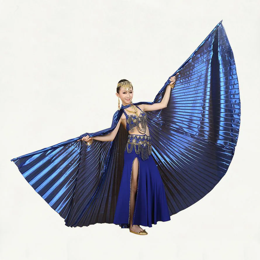 Лидер продаж года Для женщин танец живота Isis Крылья Восточный Дизайн новые крылья без Щупы для мангала 9 цветов Лидер продаж - Цвет: royal blue