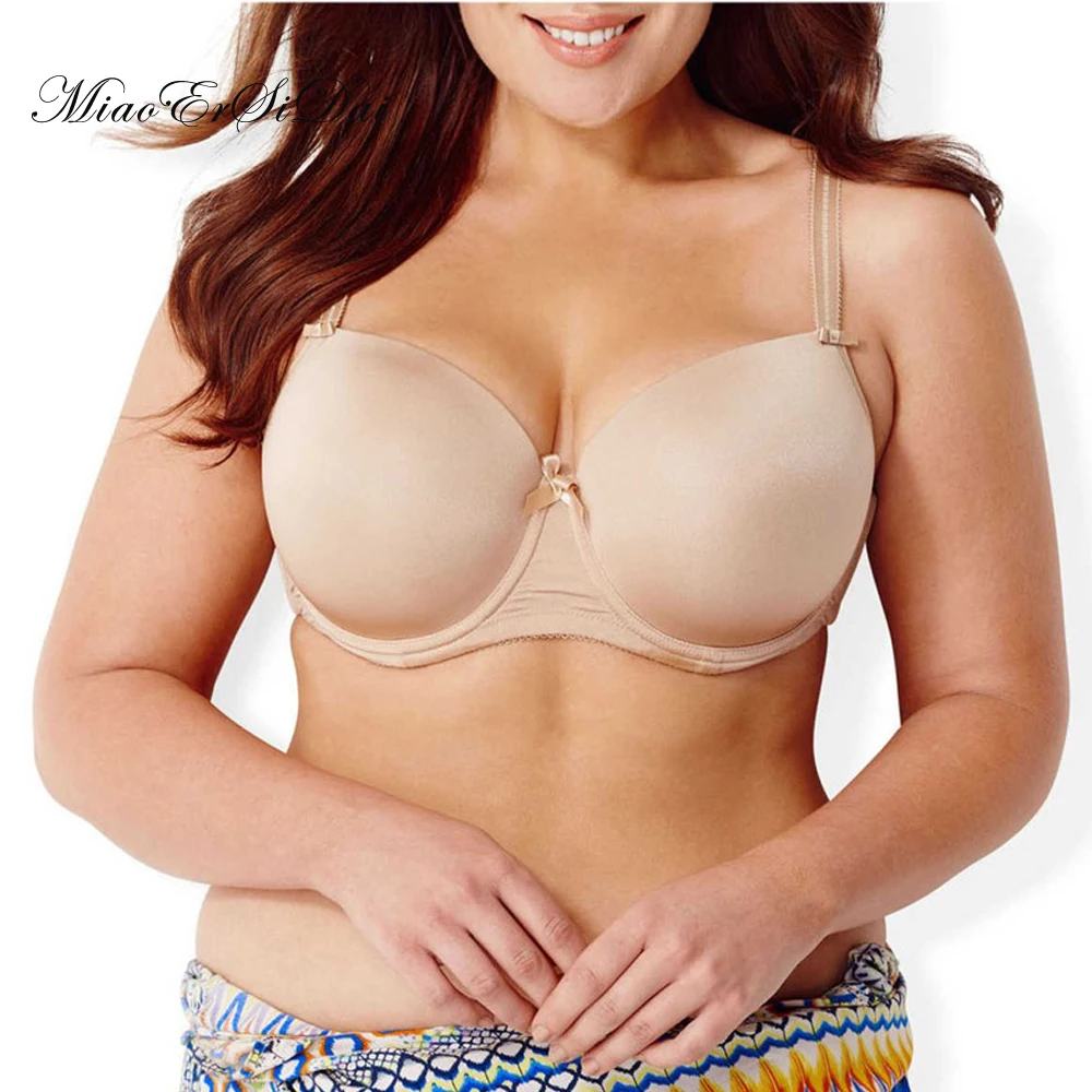 MiaoErSiDai Women Basic Comfort Plus Size Bra Bralette Soutien