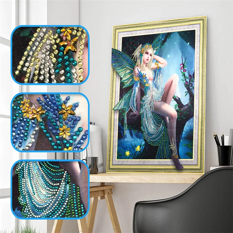 

5d DIY Cartoon Girl Diamond Embroidery Special Shape Diamond Embroidery Rhinestone Crystal Painting Home Decor