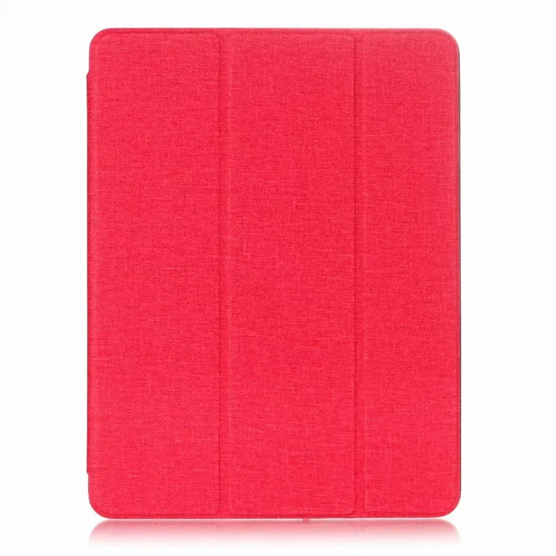Тонкая Раскрашенная из искусственной кожи чехол для Apple iPad 9,7 с карандашом держатель для iPad Air 1/2 9,7 дюймов чехол для планшета+ защитная пленка - Цвет: Красный